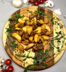 Картофельные дольки с шампиньонами / Spicchi di patate con champignon